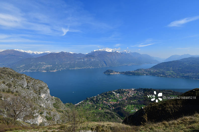 科莫湖的壮丽景色图片素材