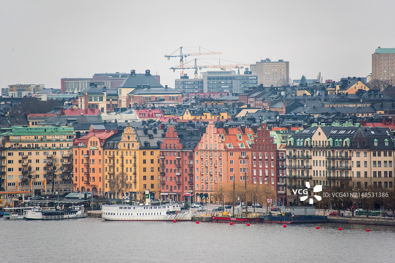 斯德哥尔摩老城天际线图片素材