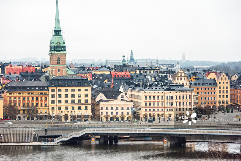 斯德哥尔摩老城天际线图片素材