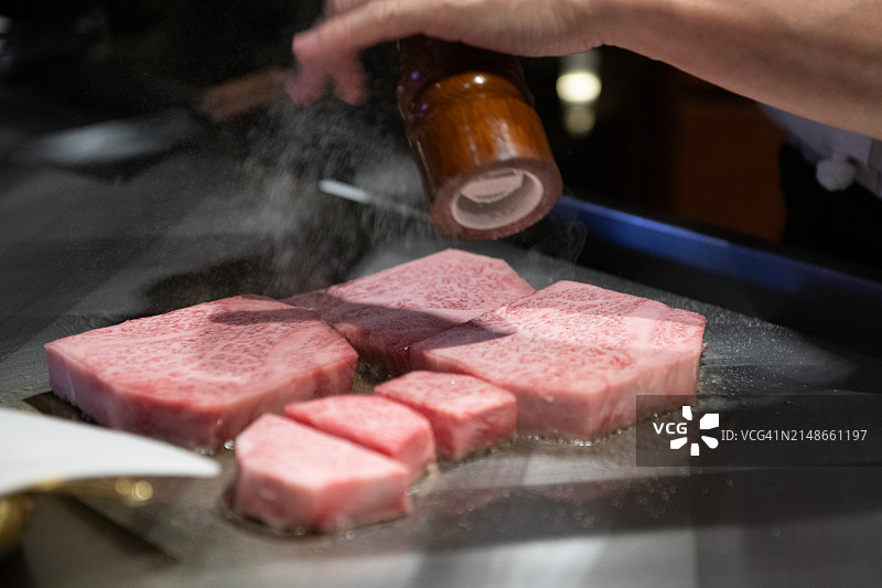 烤和牛牛排铁板烧 - 福冈 - 九州 - 日本图片素材