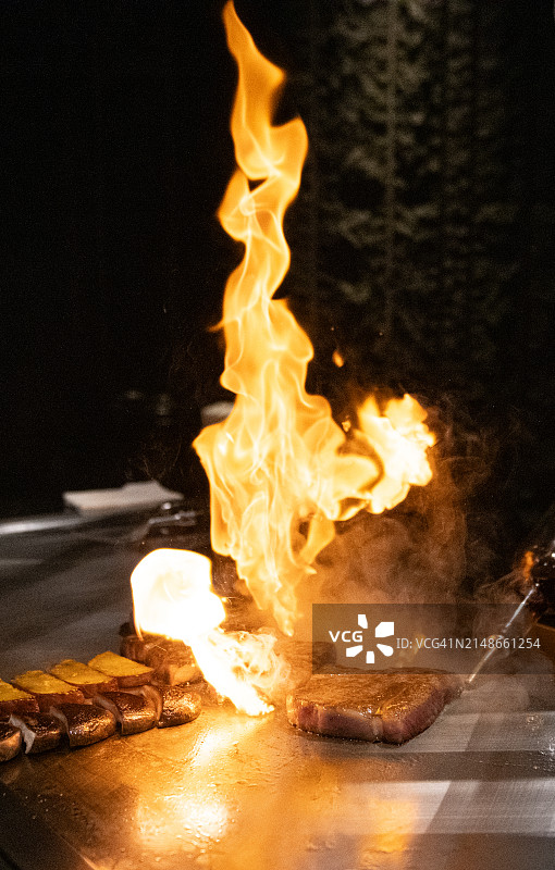烤和牛铁板烧－日本福冈－九州图片素材