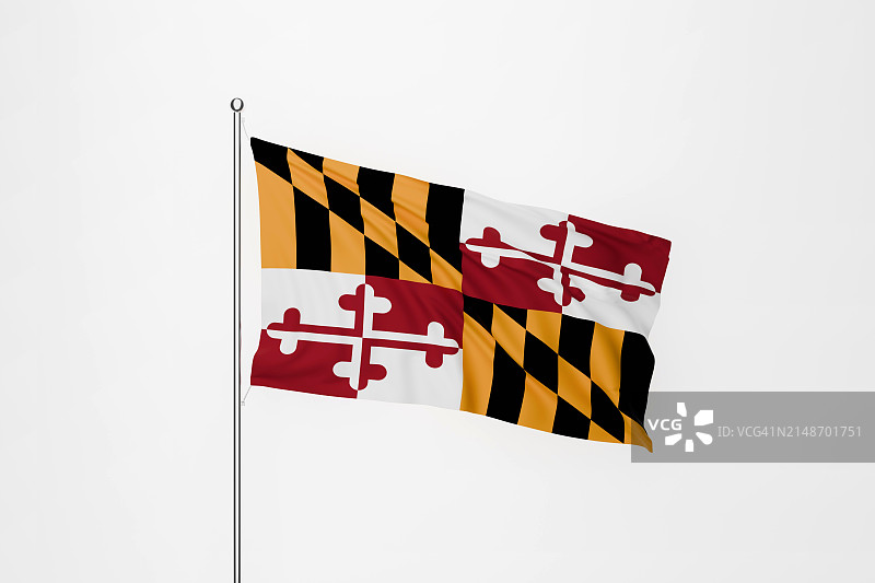 白色背景上的马里兰州地图图片素材