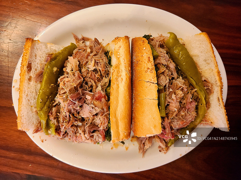 烤猪肉三明治图片素材