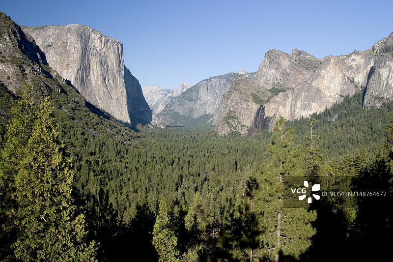 美国加州优胜美地国家公园：酋长岩与半圆顶图片素材