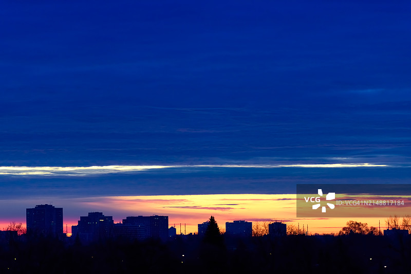 城市景观剪影图片素材