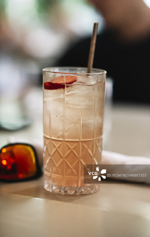 自制草莓苏打水图片素材