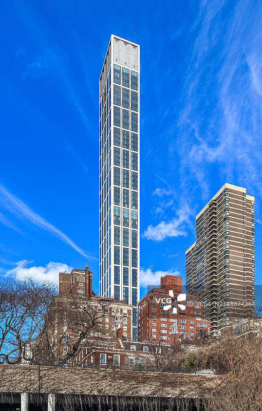 纽约萨顿广场的现代住宅大楼图片素材