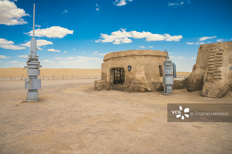 突尼斯莫斯埃斯帕的废弃电影布景地图片素材