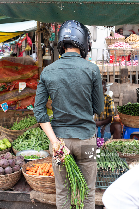 金奈市中心的食品市场图片素材