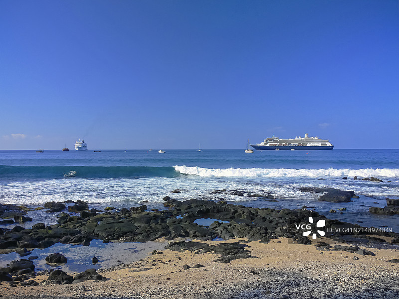 凯卢阿湾，科纳，夏威夷，美国图片素材