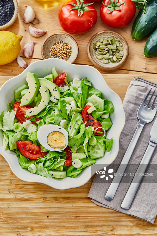 健康纯素沙拉碗图片素材