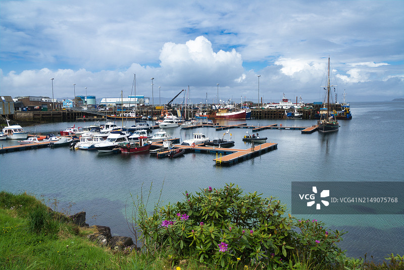 马莱格村的马莱格港，位于英国苏格兰西部高地莫拉尔图片素材
