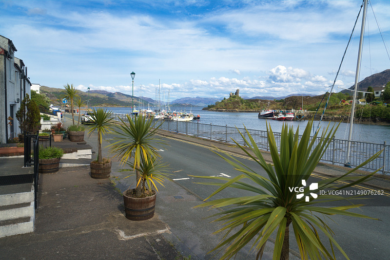 从凯尔阿金港向东俯瞰洛克阿尔什湖，苏格兰西部高地图片素材
