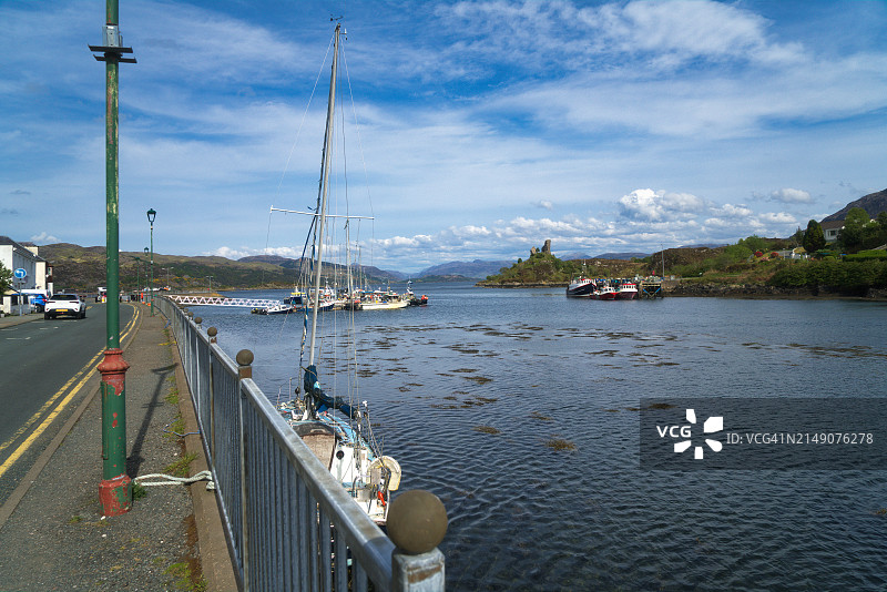 从凯尔阿金港向东俯瞰洛克阿尔什湖，苏格兰西部高地图片素材