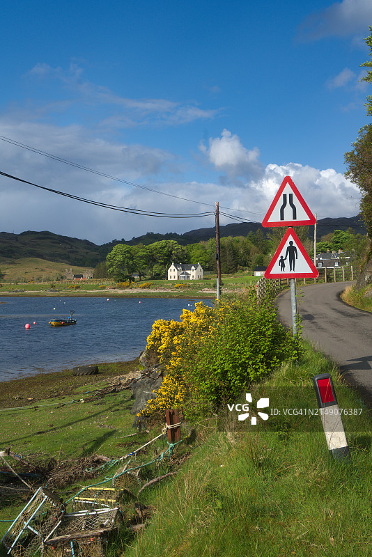 希尔桥附近的格雷尔村庄，苏格兰西部高地，英国图片素材