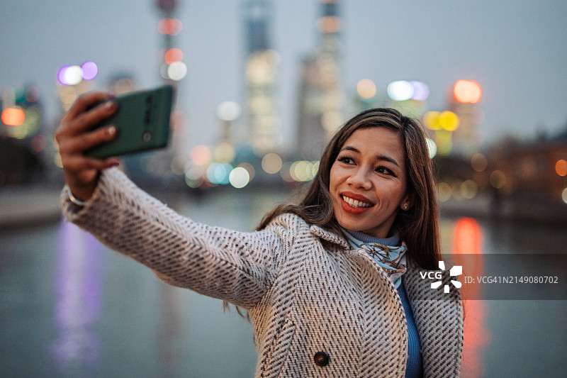 城市风光自拍图片素材