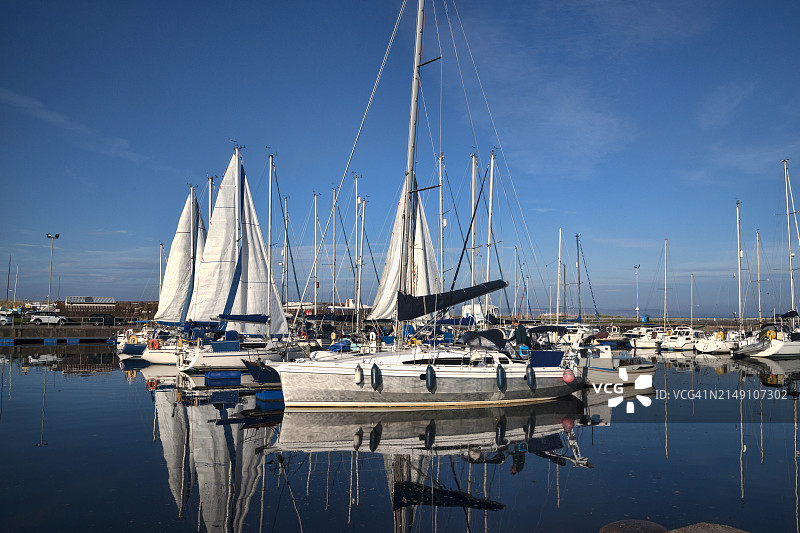 英国苏格兰高地地区莫雷湾奈恩港图片素材