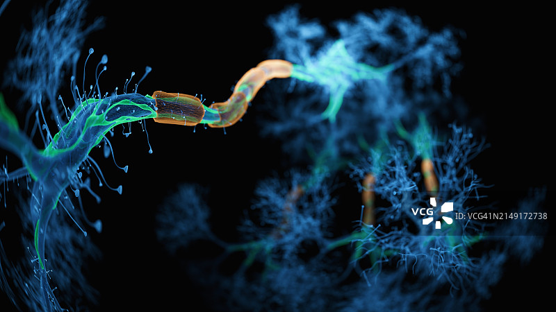 神经元放电图片素材