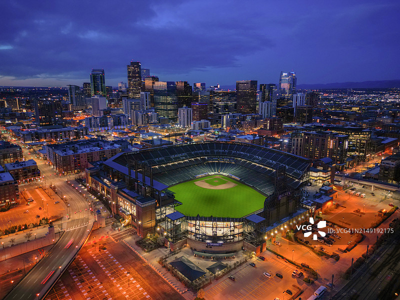 科罗拉多州丹佛市天际线图片素材