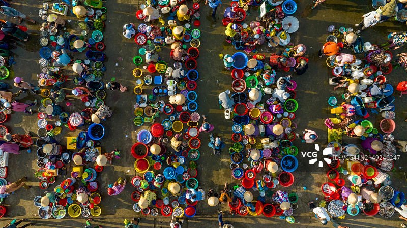 湄公河三角洲的Vi Thanh传统市场图片素材