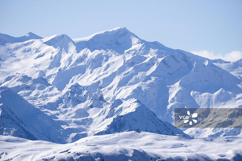 冬季奥地利大韦内迪格山和陶恩国家公园雪景图片素材