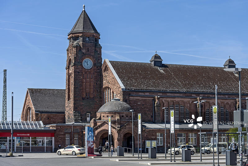 德国黑森州吉森历史悠久的威廉敏火车站图片素材