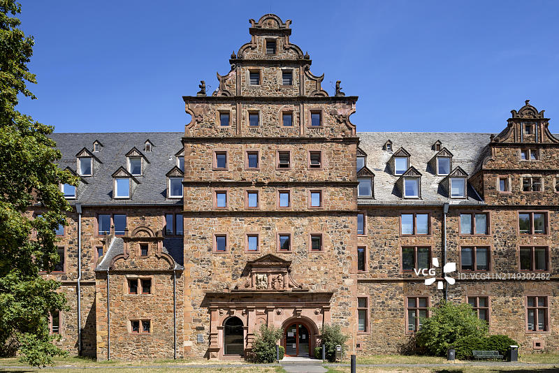 军械库，装饰门户立面，德国文艺复兴时期，吉森大学，德国吉森老城区图片素材