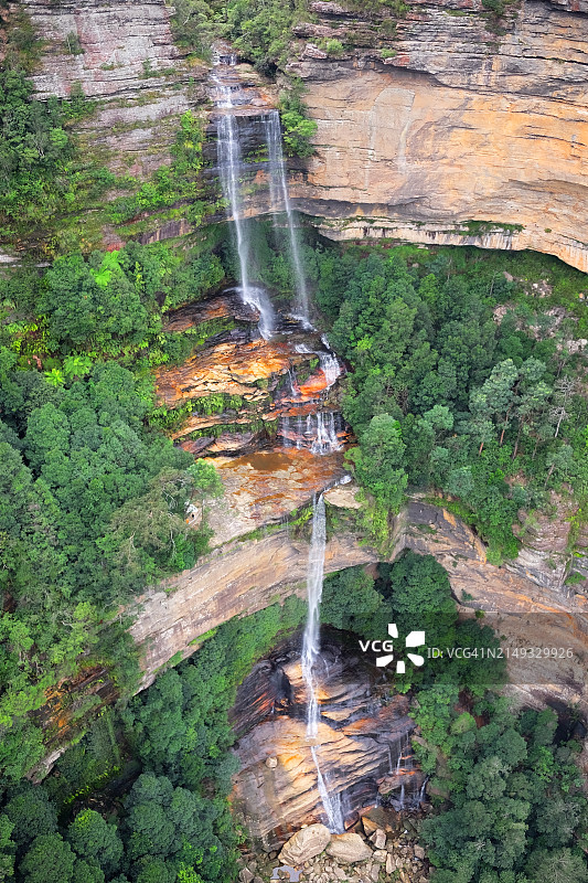 蓝山国家公园卡通巴瀑布的肖像图片素材