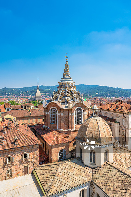 意大利都灵大教堂和皇宫景色图片素材