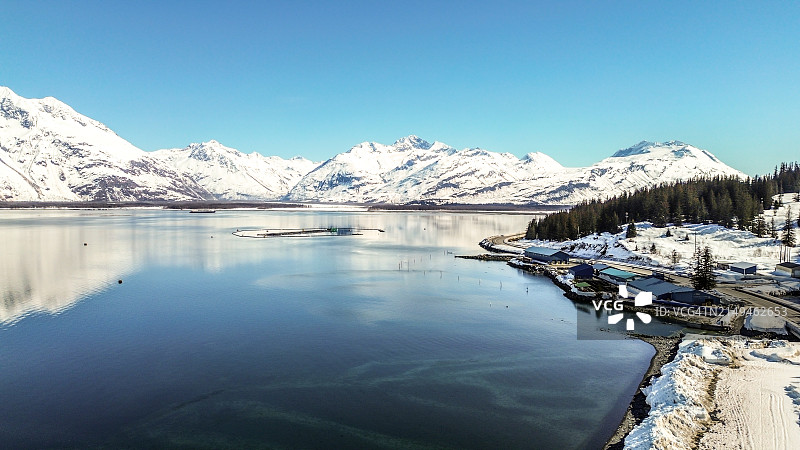 威廉王子峡湾-阿拉斯加瓦尔迪兹之美图片素材