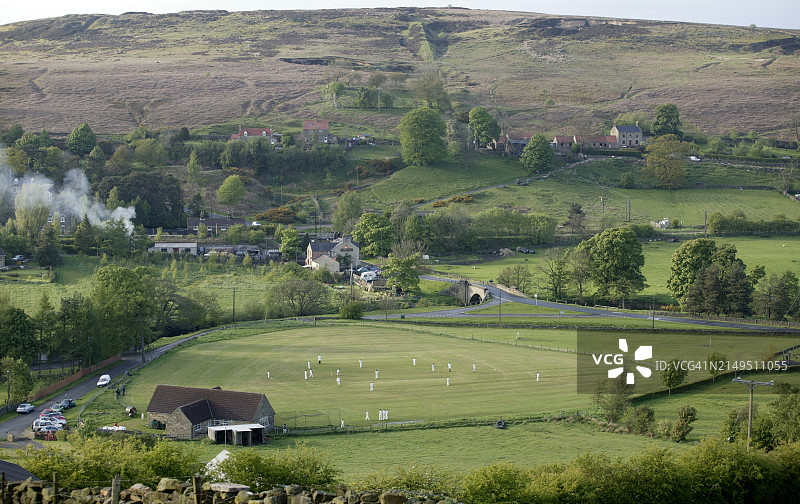约克郡沼泽的板球场美景图片素材