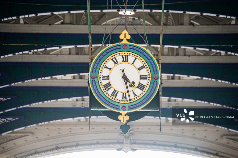 史密斯菲尔德肉类市场屋顶上的时钟图片素材