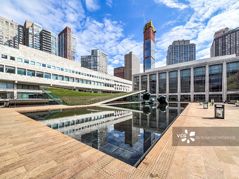 纽约茱莉亚音乐学院和大卫·格芬音乐厅图片素材