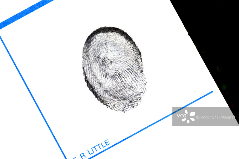 真实指纹表格上的指纹图片素材