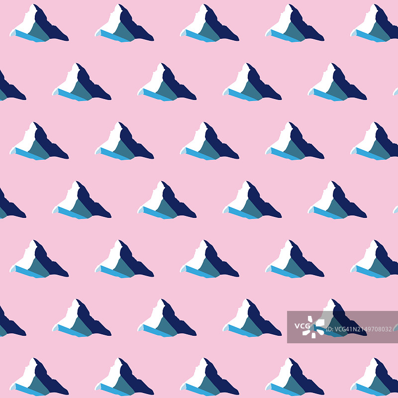 蓝色马特洪峰图案图片素材