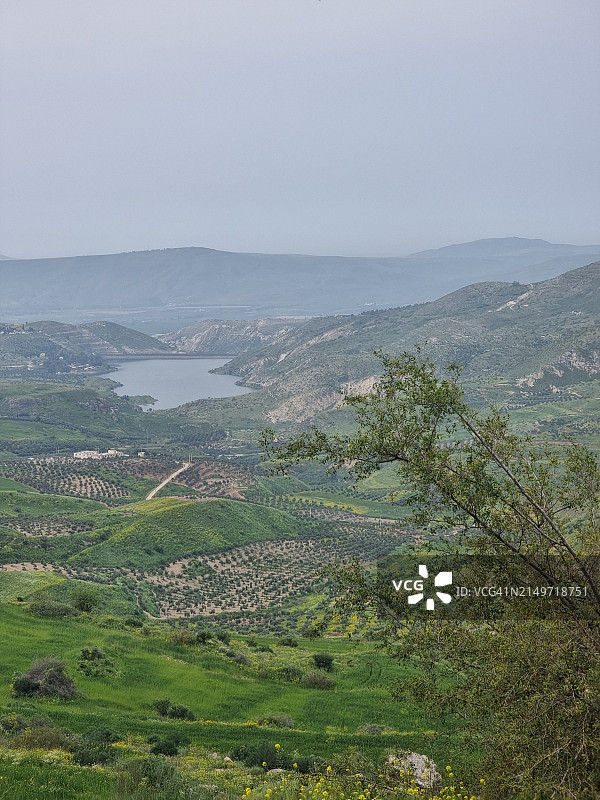 约旦伊尔比德省瓦斯提亚地区高空景观图片素材
