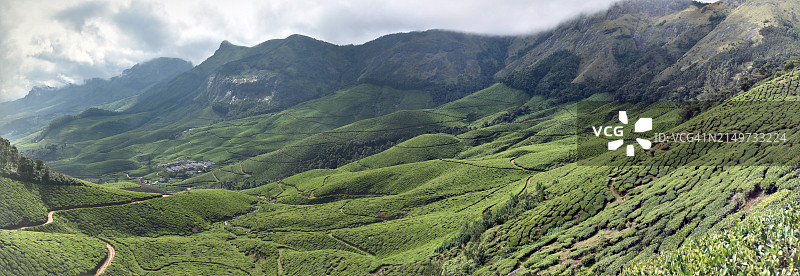 印度喀拉拉邦蒙纳尔农业景观图片素材