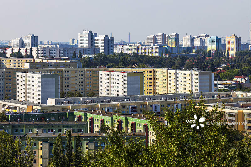 德国柏林马灿区住宅区Plattenbau建筑图片素材
