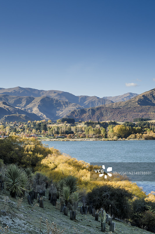 秋天的海耶斯湖图片素材