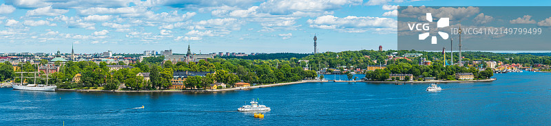 斯德哥尔摩港口全景图片素材