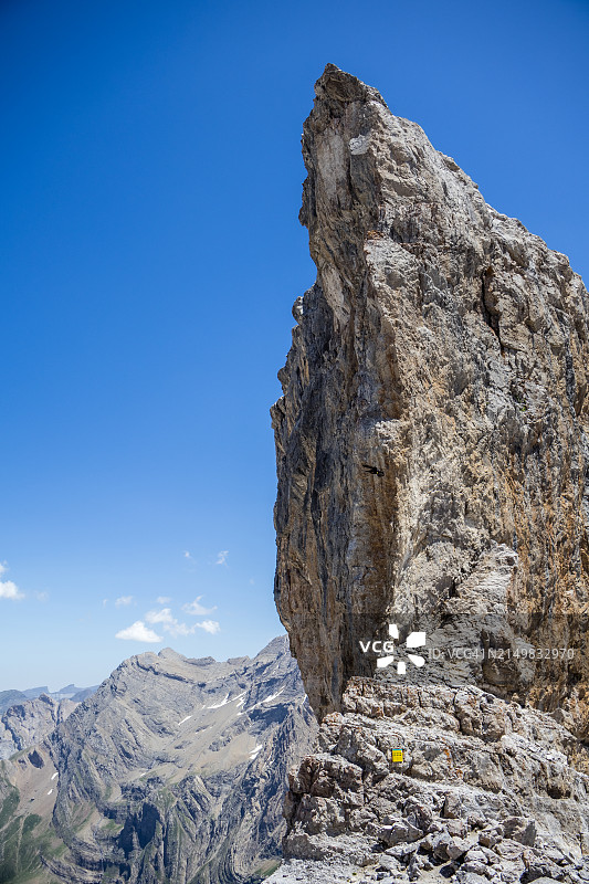 加瓦尔尼圆形冰斗中的罗兰裂缝图片素材