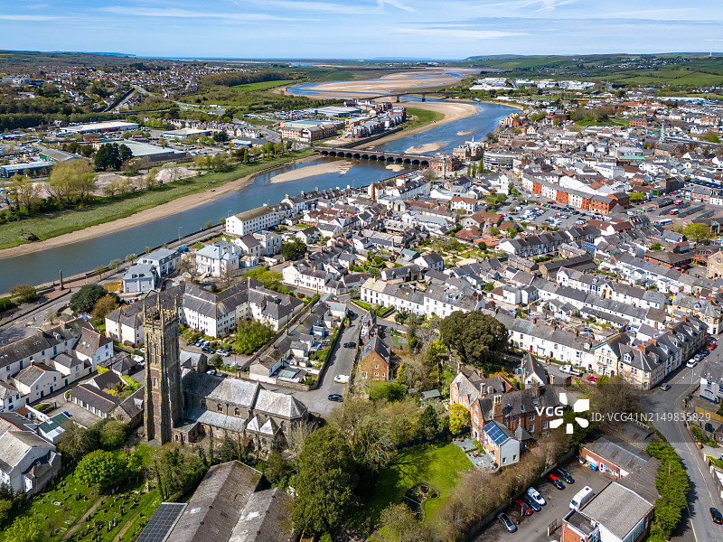 巴恩斯塔珀中部鸟瞰图图片素材