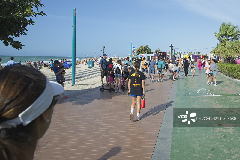 迪拜风筝海滩图片素材