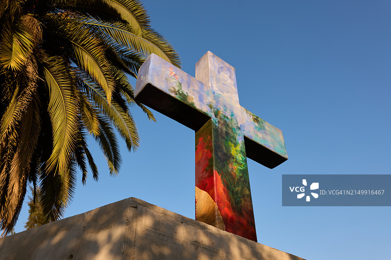 圣克里斯托瓦尔山上的十字架图片素材