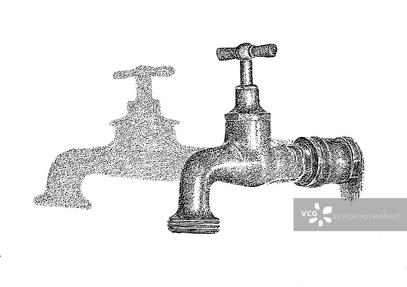 带阴影的水龙头图片素材