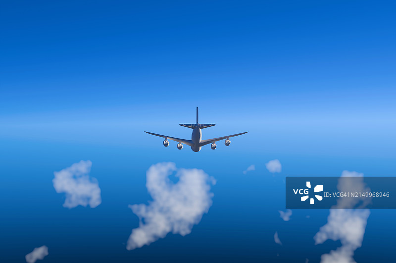 飞机在云层上飞行图片素材