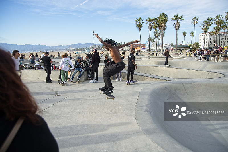 威尼斯海滩滑板公园图片素材
