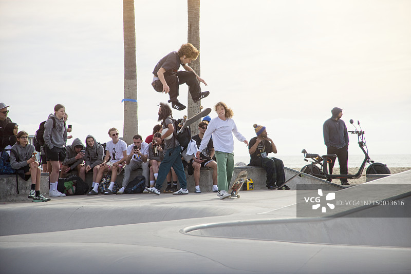 威尼斯海滩滑板公园图片素材