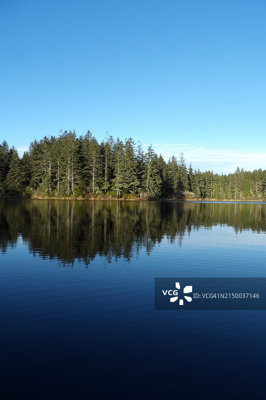 美国华盛顿州伊尔瓦科蓝天湖泊美景图片素材