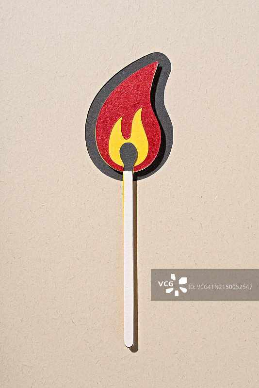 燃烧的火柴纸工艺图片素材